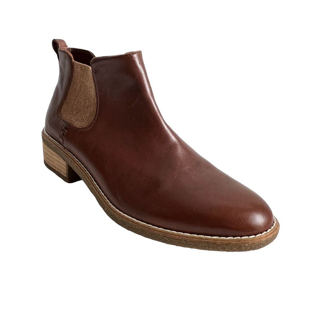 Sperry Leather Chelsea Pull-on Bootie Brown 9.5